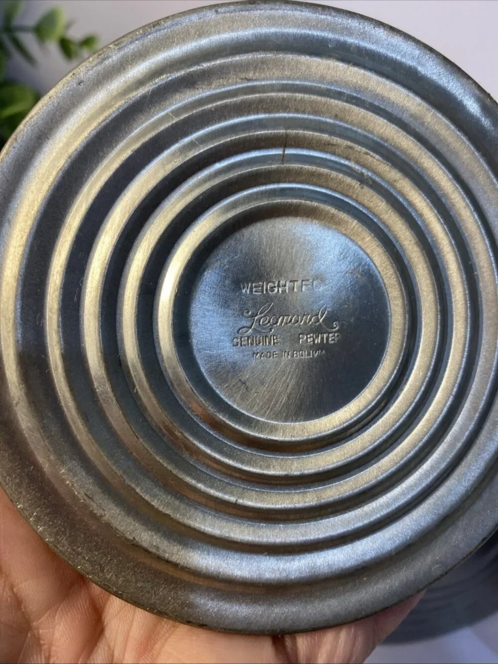 Leonard Genuine Pewter Candle Stick Holders, Weighted, Vintage, Made in Bolivia